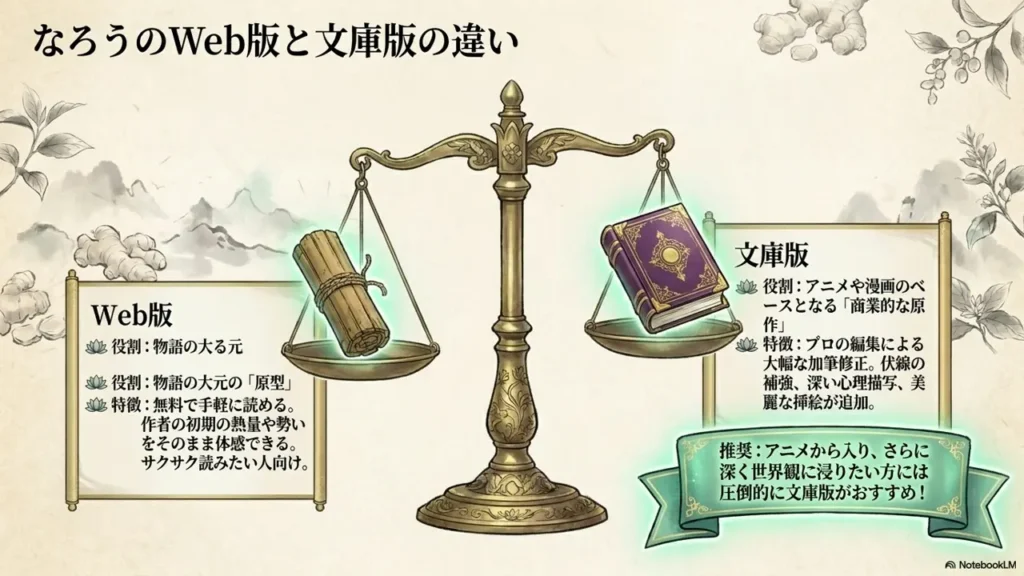 kusuriya-web-novel-vs-light-novel
