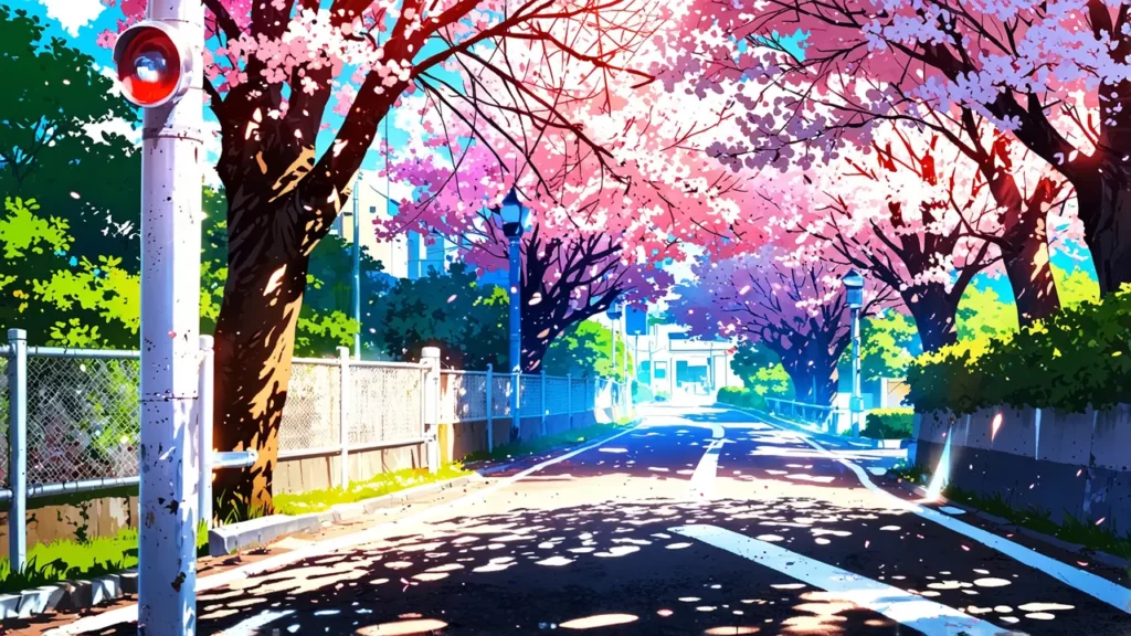 the-uruwashi-no-yoi-no-tsuki-kiss-timeline-top-cherry-blossom-school-road-in-spring-daylight