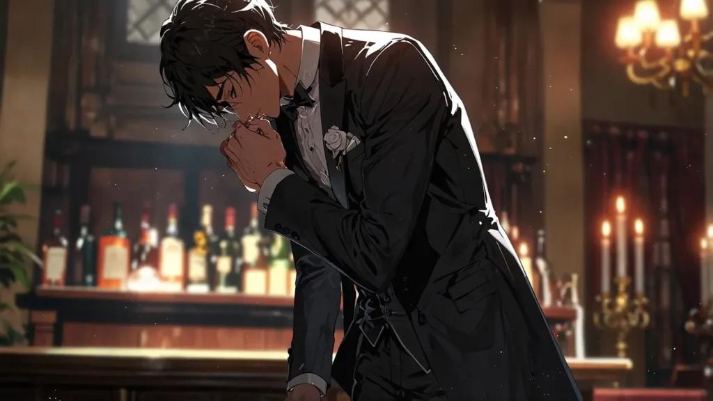the-black-butler-completion-butler-in-black-tailcoat-bowing-in-a-candlelit-hall