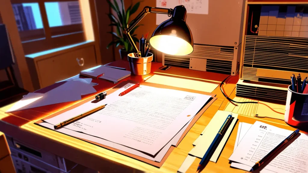 the-cry-or-better-yet-beg-credits-dip-pen-and-storyboard-sheets-on-a-desk