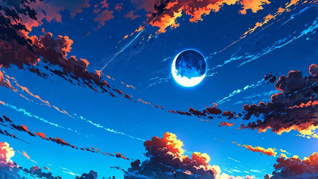 uruwashi-no-yoi-no-tsuki-not-finished-crescent-moon-in-a-twilight-sky-with-orange-clouds