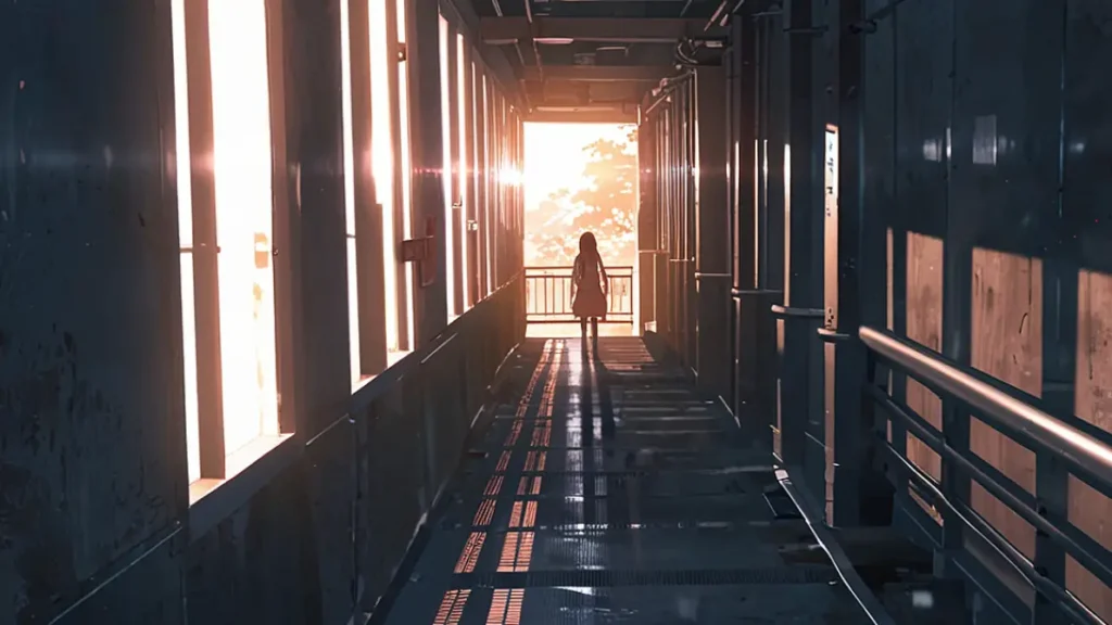 yomei-wazuka-no-wakiyaku-reijou-no-broadcast-date-long-corridor-with-light-at-the-far-end