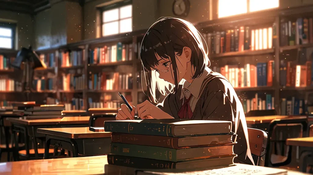 the-whirlwind-in-a-whirlpool-tankobon-compilation-status-girl-studying-in-library