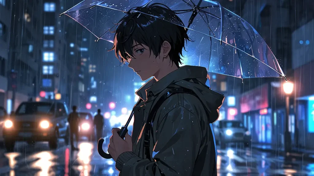 the-mii-chan-and-yamada-san-breakup-man-walking-alone-in-the-rain
