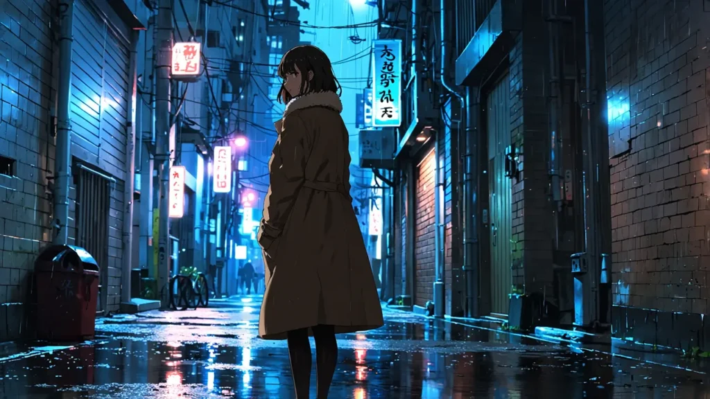 the-whirlwind-in-a-whirlpool-free-campaign-ended-woman-walking-away-in-rainy-alley-at-night
