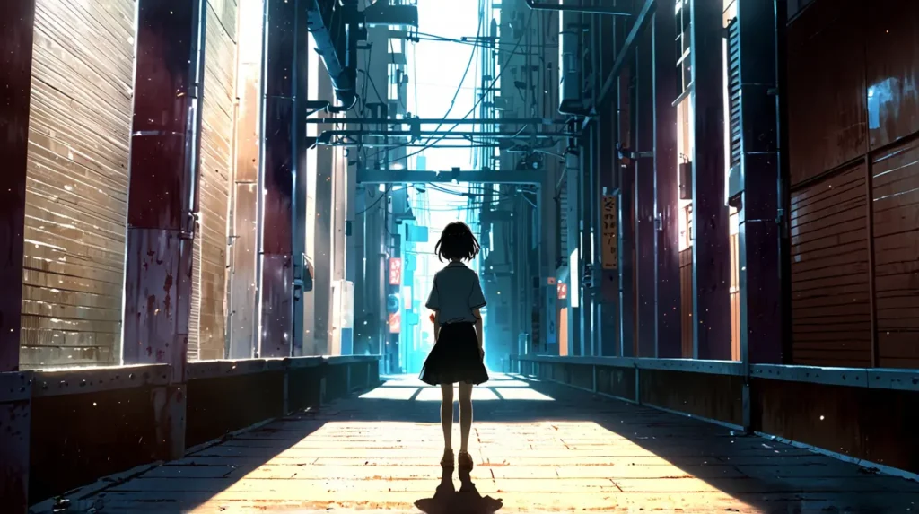 the-nihon-sangoku-illegal-site-warning-lone-figure-standing-in-a-dim-back-alley