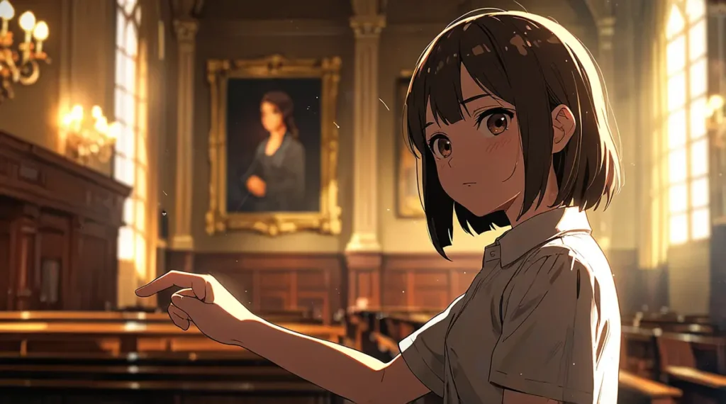 the-yomei-wakiyaku-reijou-milian-and-daughter-woman-pointing-at-a-painting-in-a-mansion