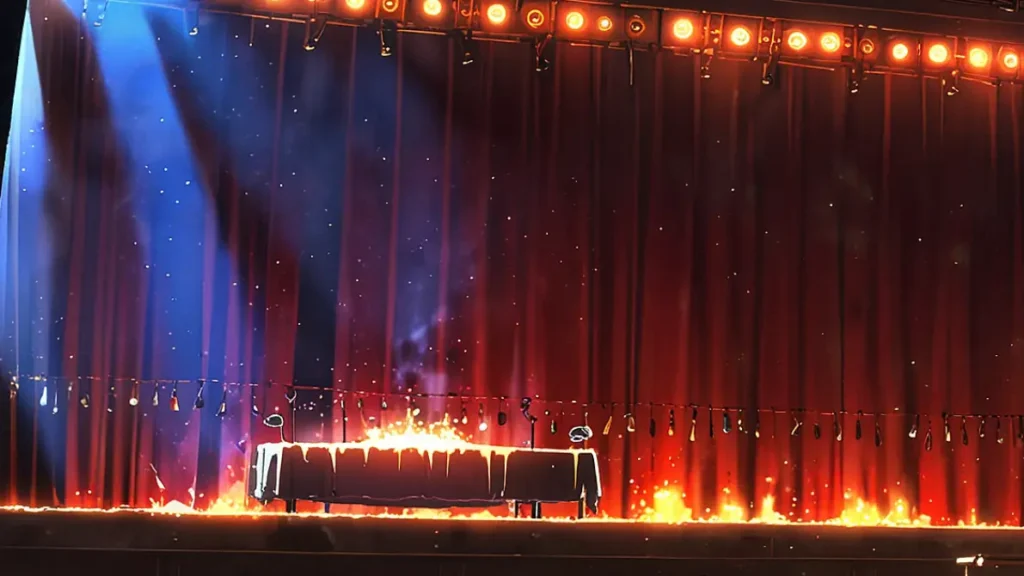 the-uruwashi-no-yoi-no-tsuki-theme-song-staff-red-stage-curtain-lit-by-warm-spotlights