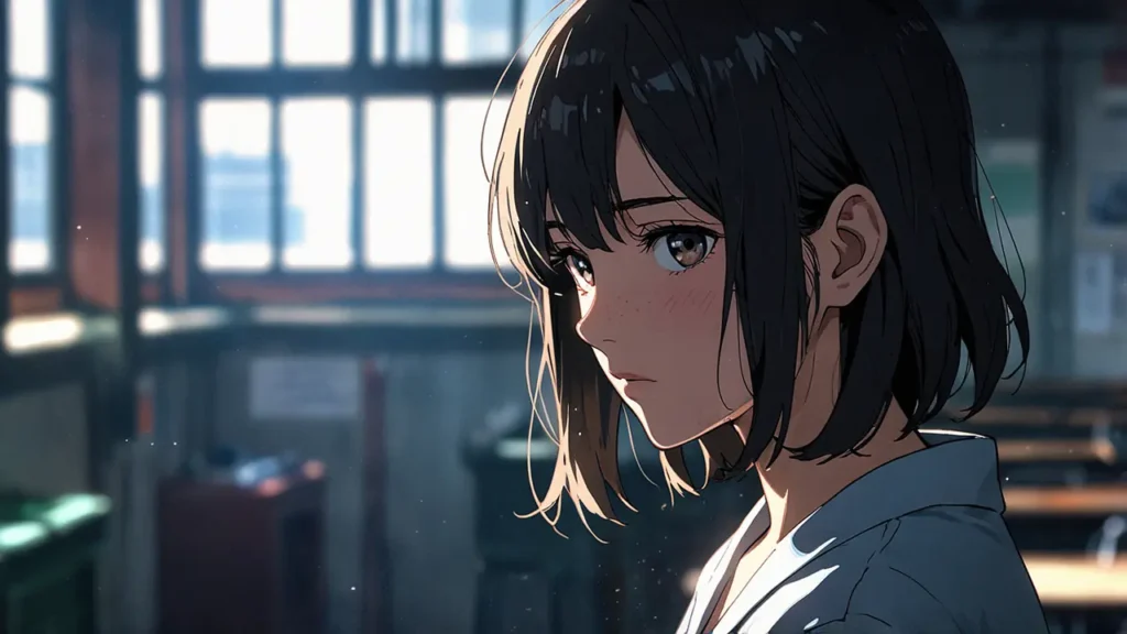 the-tears-for-withered-flowers-ongoing-status-woman-in-a-dim-room-looking-aside