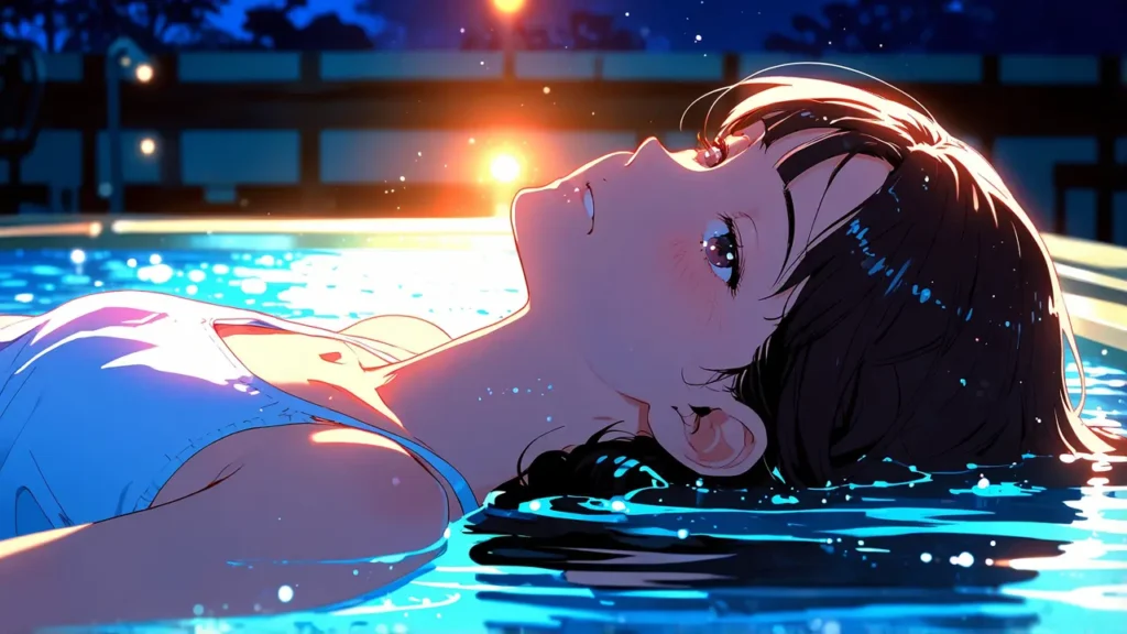 the-uruwashi-no-yoi-no-tsuki-aquarium-date-girl-floating-in-blue-water-with-a-calm-face