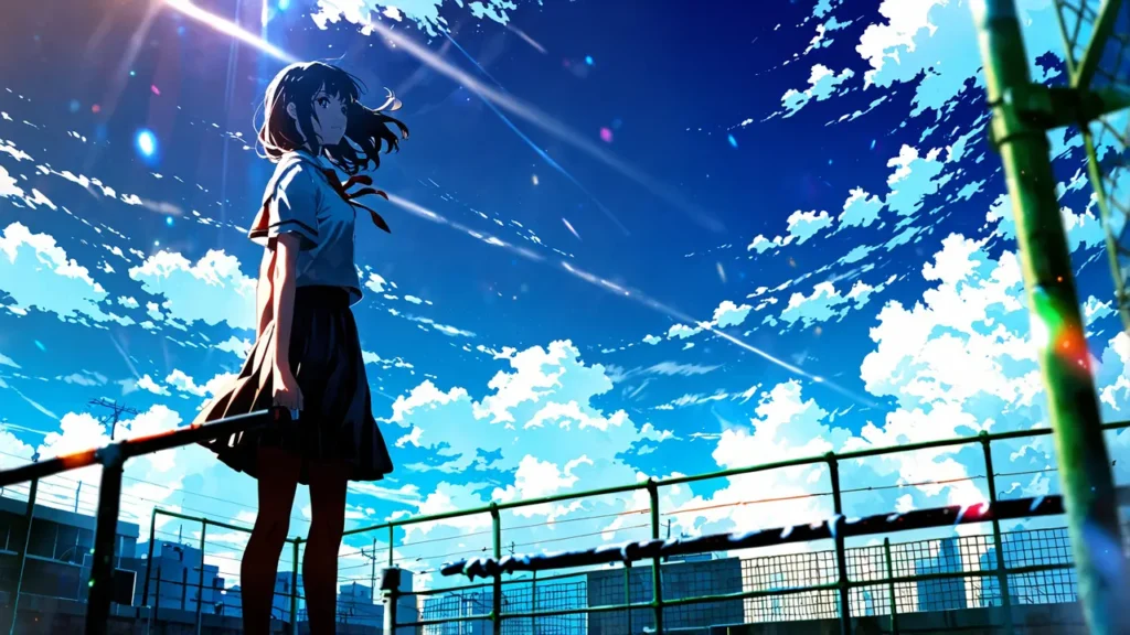 uruwashi-no-yoi-no-tsuki-awards-schoolgirl-standing-on-a-rooftop-under-a-vast-sky