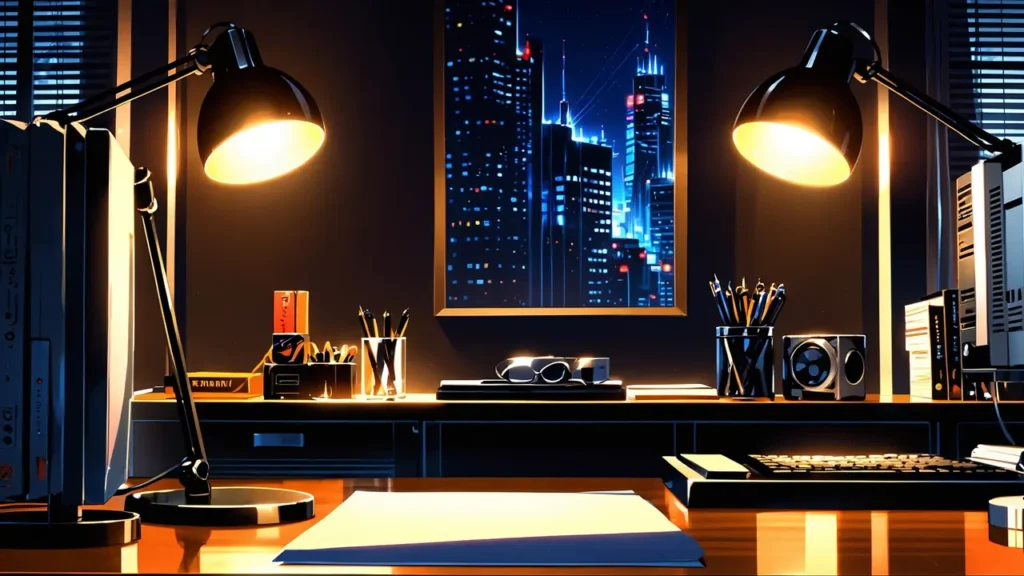 the-cry-or-better-yet-beg-mixed-reviews-two-desk-lamps-facing-each-other-in-a-dark-room