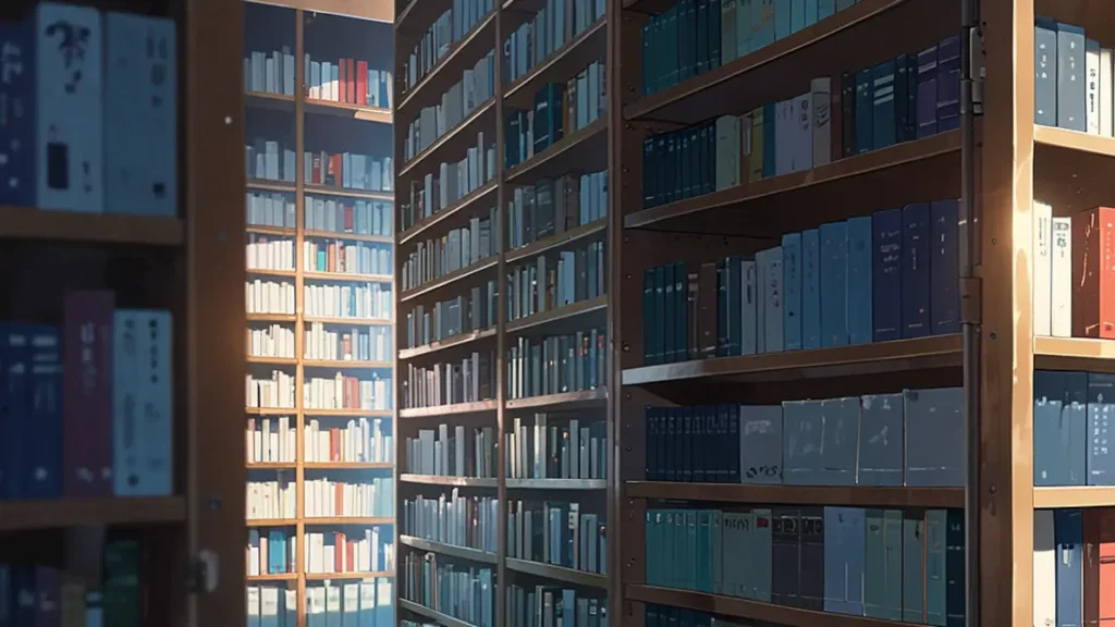 the-yomei-wakiyaku-reijou-203-episodes-tall-library-shelves-lined-with-books