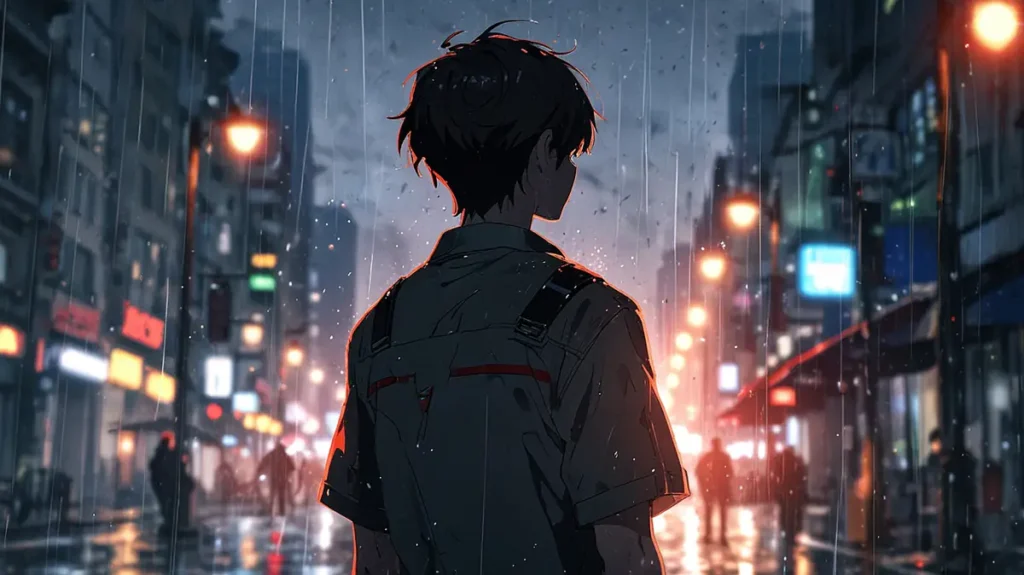 the-beautiful-evening-moon-older-brother-question-boy-seen-from-behind-on-a-rainy-street
