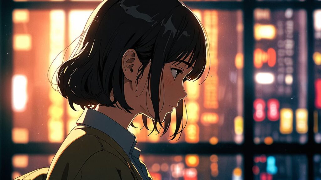 the-tears-for-withered-flowers-korean-version-faq-woman-lost-in-thought-by-a-neon-lit-street