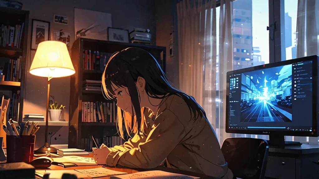 the-yaribu-anime-streaming-person-watching-a-glowing-screen-in-a-dim-room