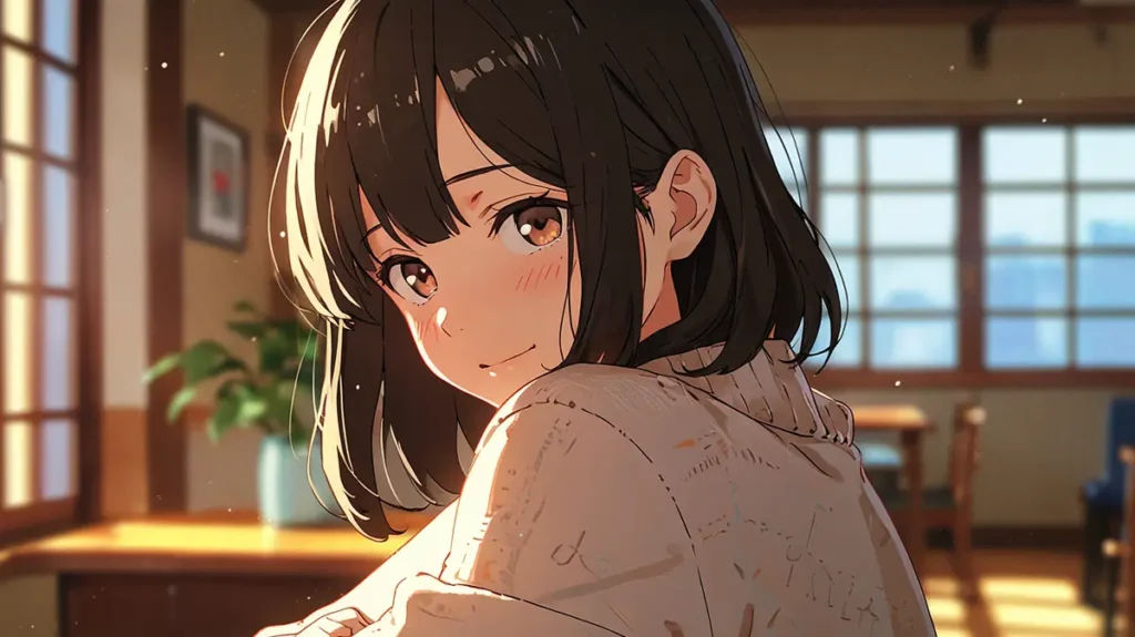 the-office-girl-ando-san-choice-gentle-mother-expression-in-warm-room