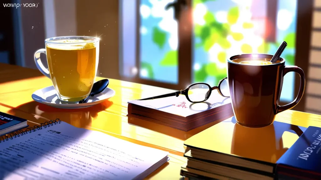 the-uruwashi-no-yoi-no-tsuki-buying-choice-paperback-books-round-glasses-and-tea-on-a-table