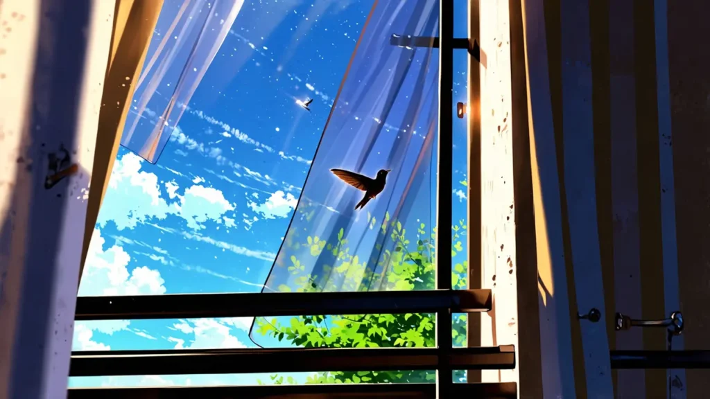 the-cry-or-better-yet-beg-summary-open-window-with-a-bird-flying-into-blue-sky