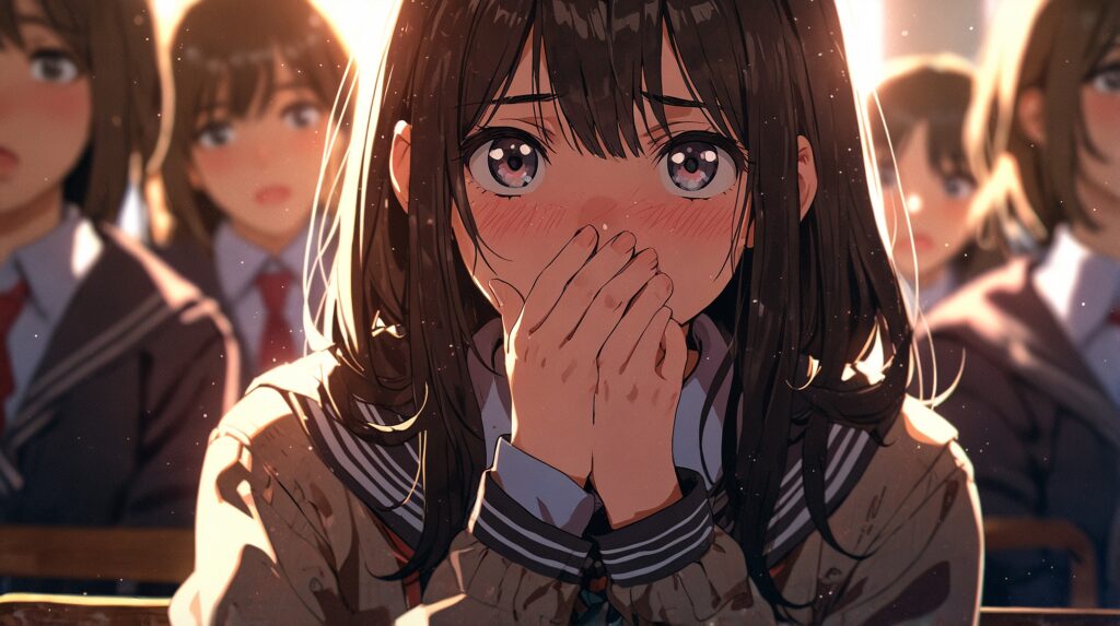 the-uruwashi-no-yoi-no-tsuki-latest-chapter-faq-schoolgirl-covering-her-mouth-in-surprise