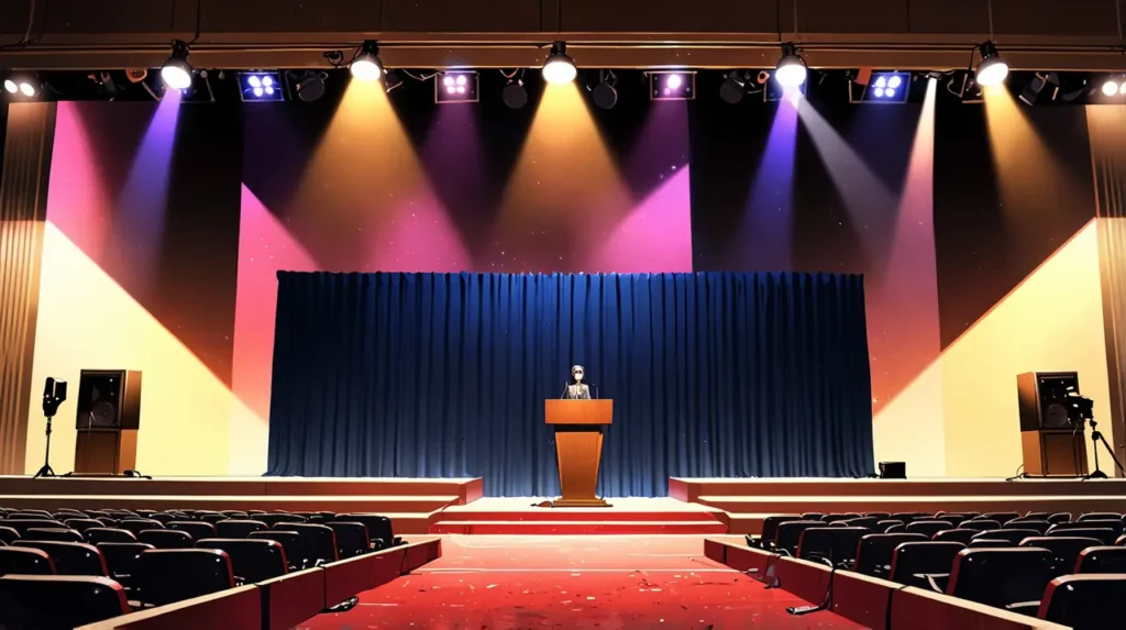 the-childhood-friend-complex-ending-unannounced-empty-stage-with-a-podium