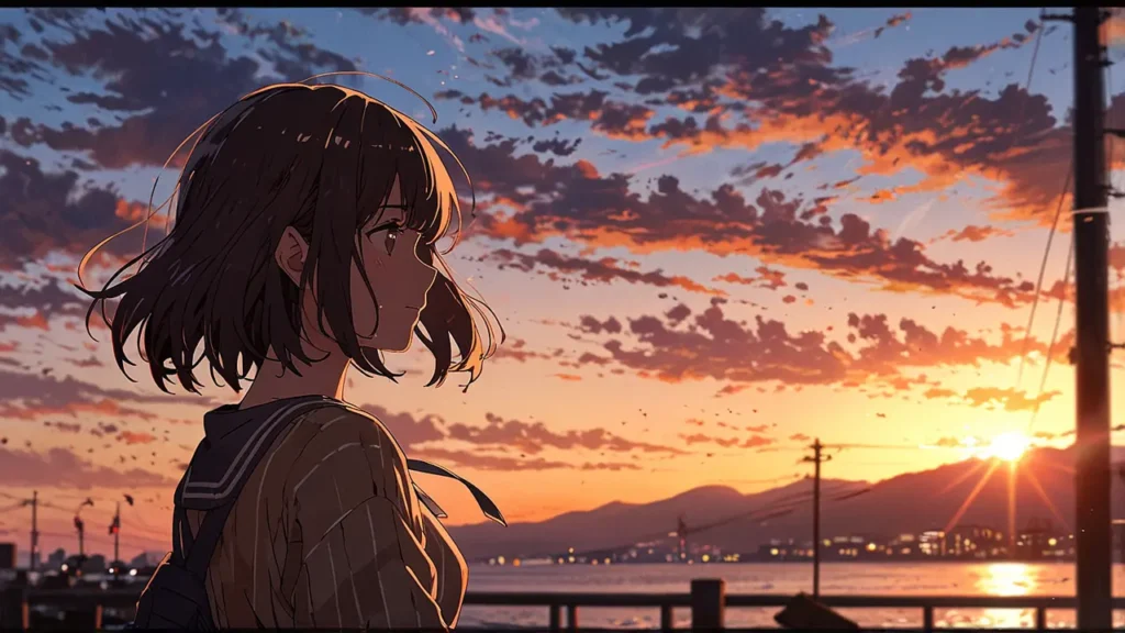 the-office-girl-epilogue-and-side-story-woman-looking-at-sunset-sky