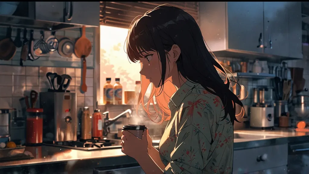 tears-for-withered-flowers-for-existing-readers-woman-with-a-mug-in-a-late-night-kitchen