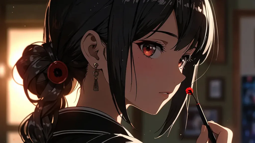 the-apothecarys-soliloquy-novel-faq-close-up-of-a-woman-with-a-hairpin-at-night