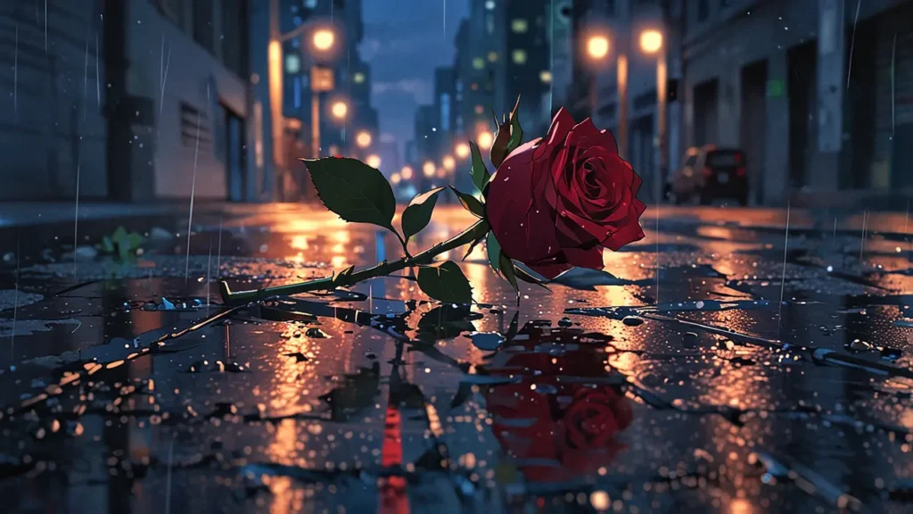 tears-for-withered-flowers-what-kind-of-webtoon-a-single-red-rose-on-a-rain-soaked-street
