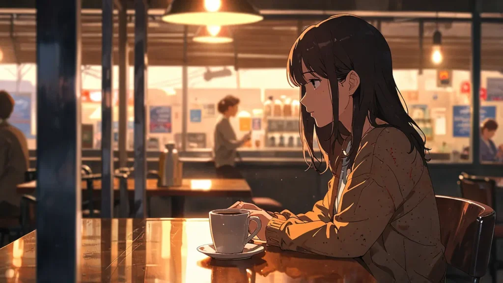 tears-for-withered-flowers-characters-and-korean-names-woman-sitting-at-a-cafe-table-in-the-evening