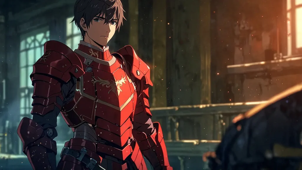 the-apocalypse-four-knights-chaos-lancelot-crimson-armored-knight-dramatic-pose