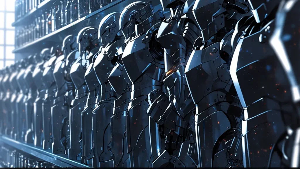 the-four-knights-apocalypse-rows-of-silver-armor-lineup