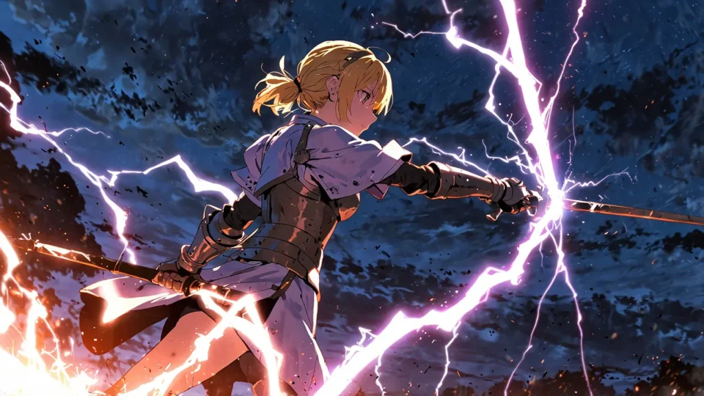 the-four-knights-apocalypse-blonde-female-knight-with-lightning-spear
