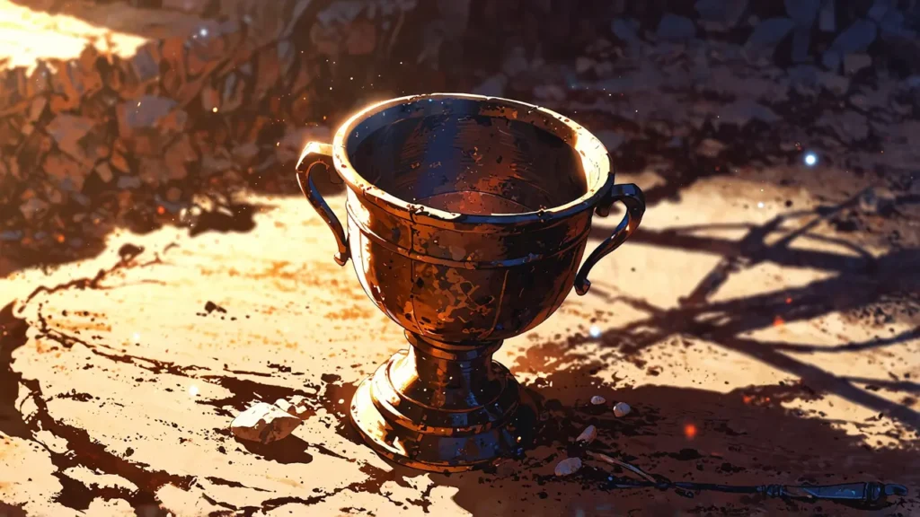 the-four-knights-apocalypse-rusted-chalice-lying-on-sand