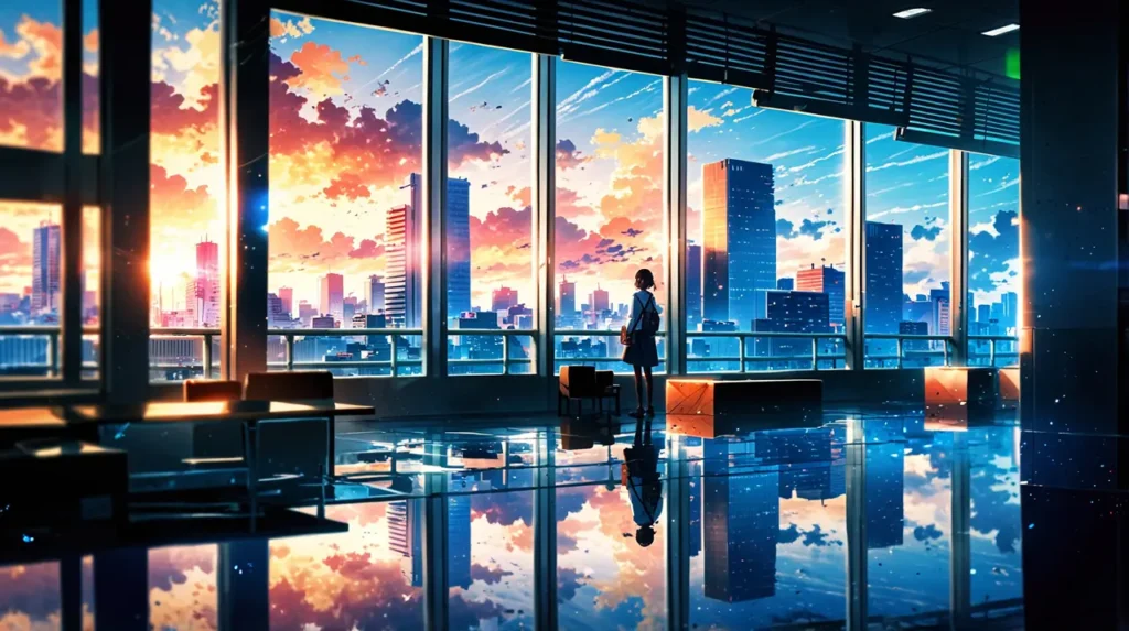 the-office-girl-mature-scenes-tone-empty-sunset-office-with-a-distant-figure