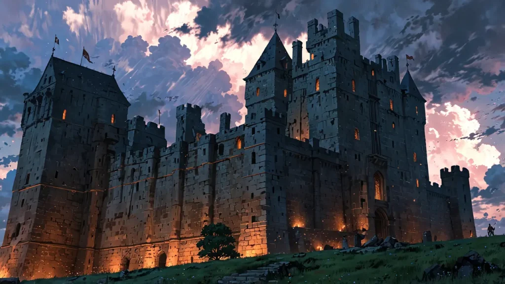 the-apocalypse-four-knights-latest-chapter-spoiler-wide-view-of-medieval-fortress-at-night