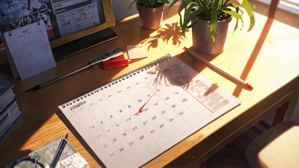 the-apocalypse-four-knights-episode-121-desk-calendar-with-a-date-circled
