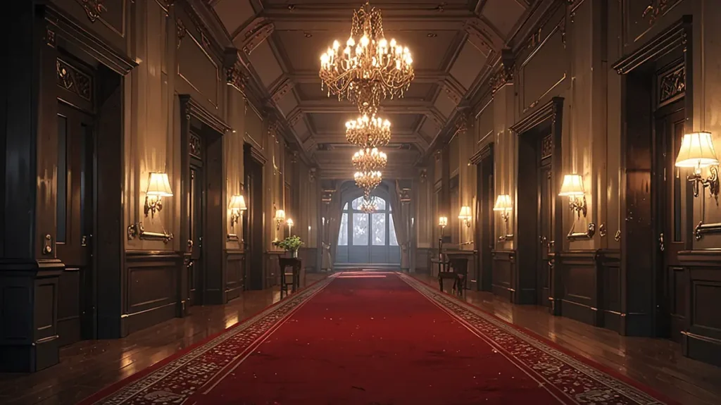 the-black-butler-completion-intro-grand-victorian-manor-corridor-with-chandeliers