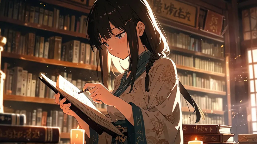 the-apothecary-diaries-season-3-source-novel-volume-girl-reading-in-library