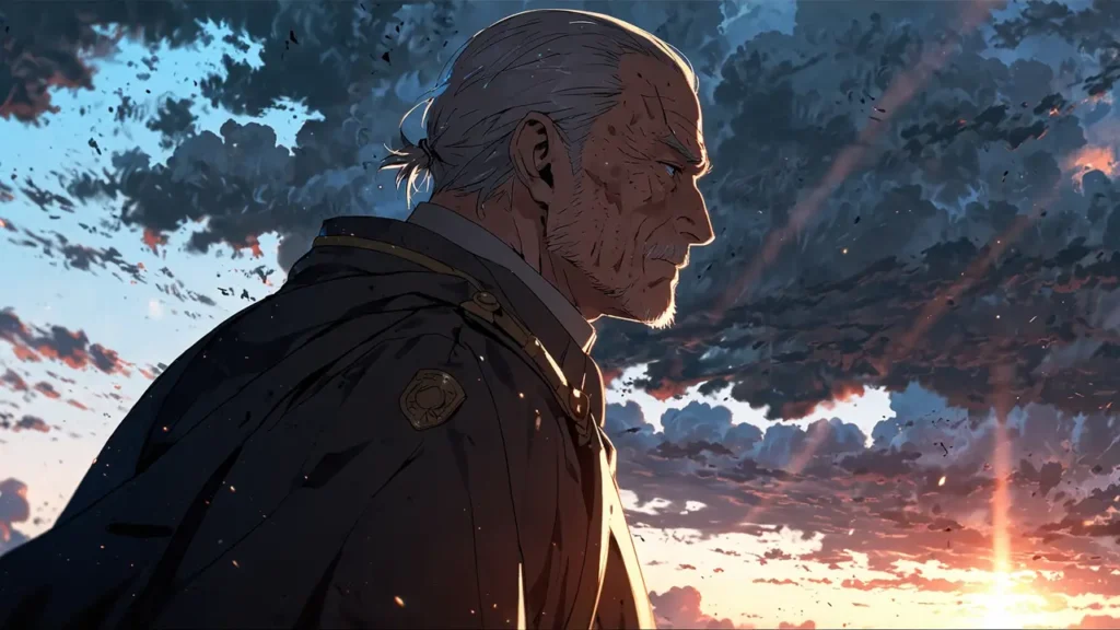 the-nihon-sangoku-iconic-scenes-elderly-man-gazing-at-a-dramatic-sky