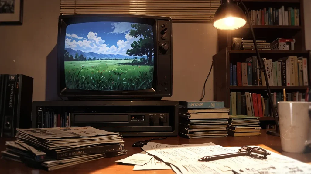 the-nihon-sangoku-author-name-confusion-cozy-desk-with-old-television