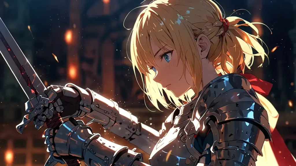 the-four-knights-of-the-apocalypse-member-abilities-female-knight-drawing-sword