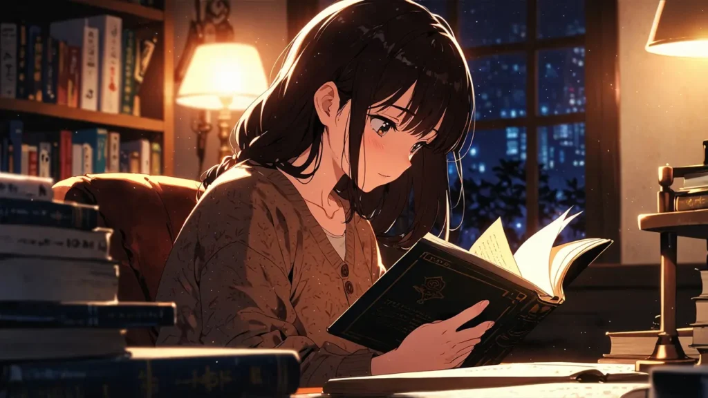 the-dark-protagonist-mom-line-manga-free-episodes-girl-absorbed-in-reading-book
