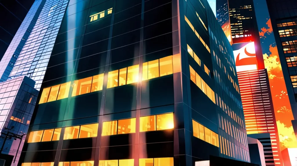 the-nihon-sangoku-not-a-timed-exclusive-glowing-skyscraper-at-night