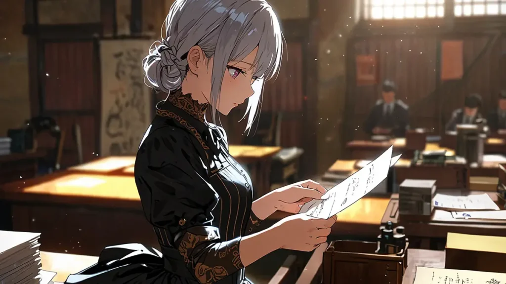 the-secret-relationship-president-and-me-author-and-manga-staff-woman-writing-at-desk