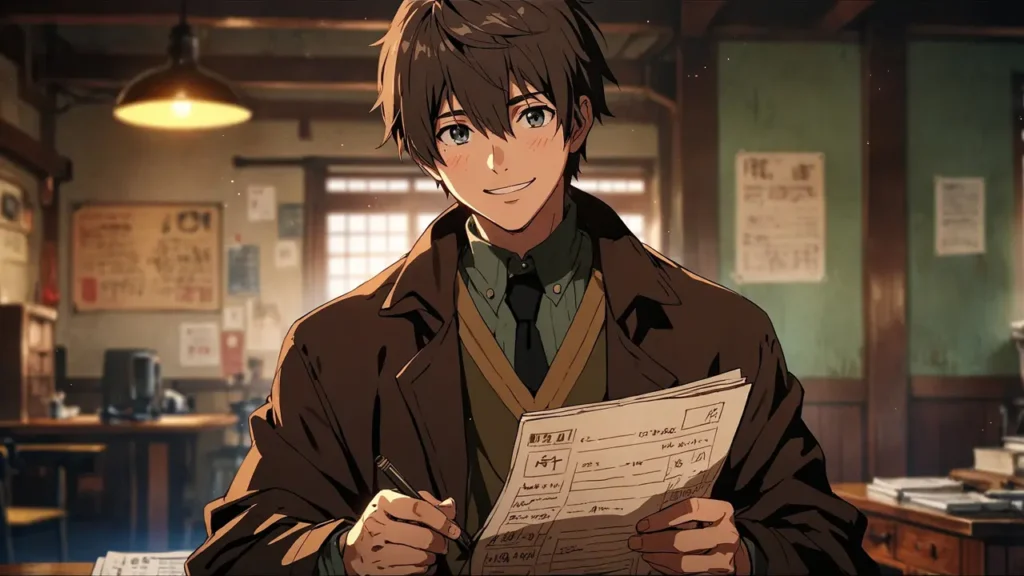 the-nihon-sangoku-what-was-confirmed-young-man-reviewing-a-document