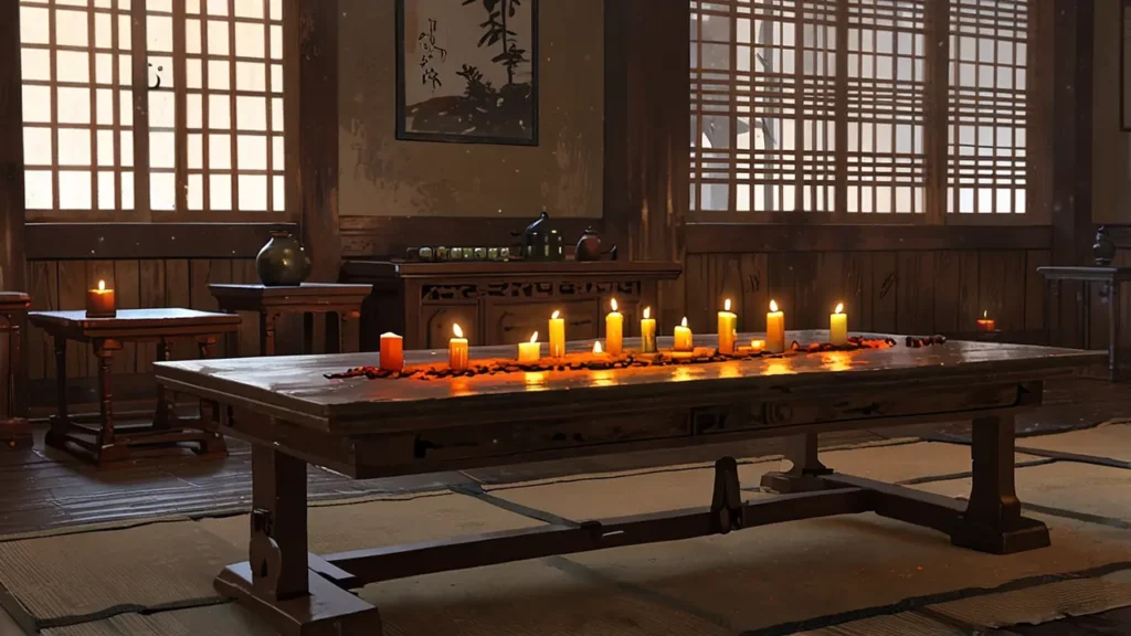 the-nihon-sangoku-anime-strategy-appeal-war-council-room-with-candles