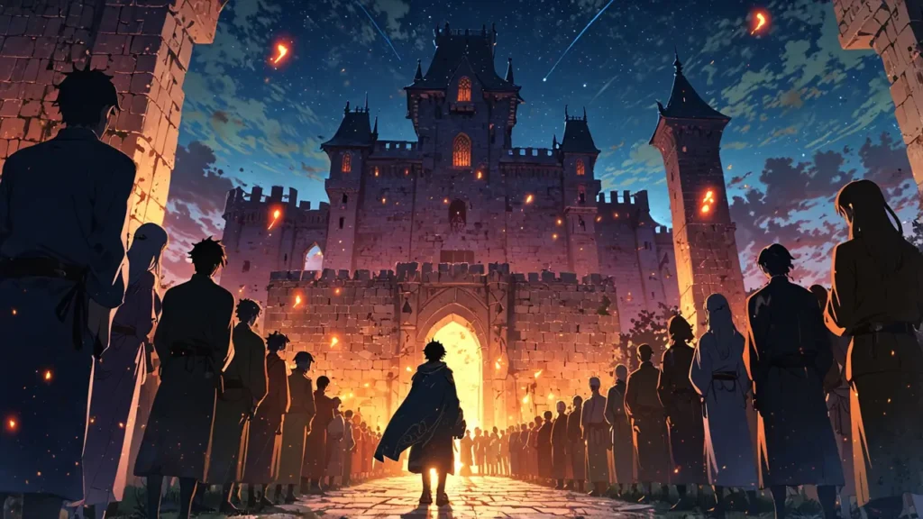 the-four-knights-apocalypse-merlin-kingdom-of-eternity-crowd-approaching-castle-gate