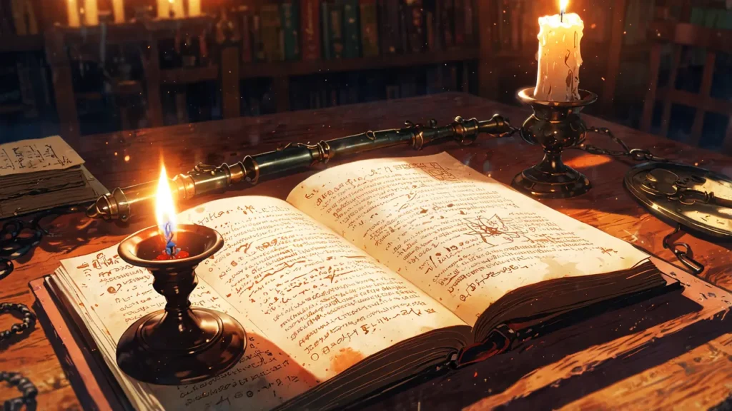 the-black-butler-latest-chapter-status-open-grimoire-beside-candlestick
