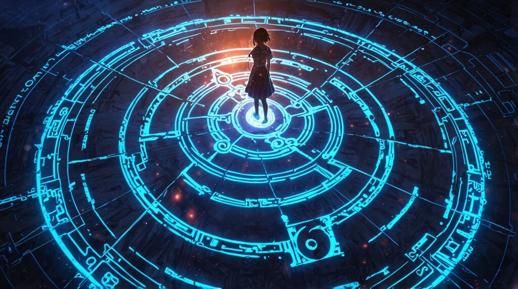 the-four-knights-apocalypse-arthur-chaos-revived-glowing-magic-circle